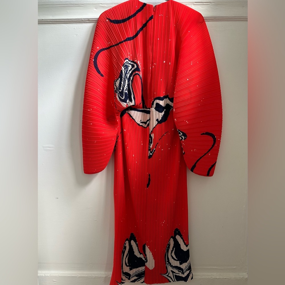 Solace London Singer Pleated Printed Crepe Dress size 8 - Picture 10 of 16